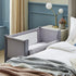 Shnuggle Air Lite Bedside Crib with Mattress- Grey